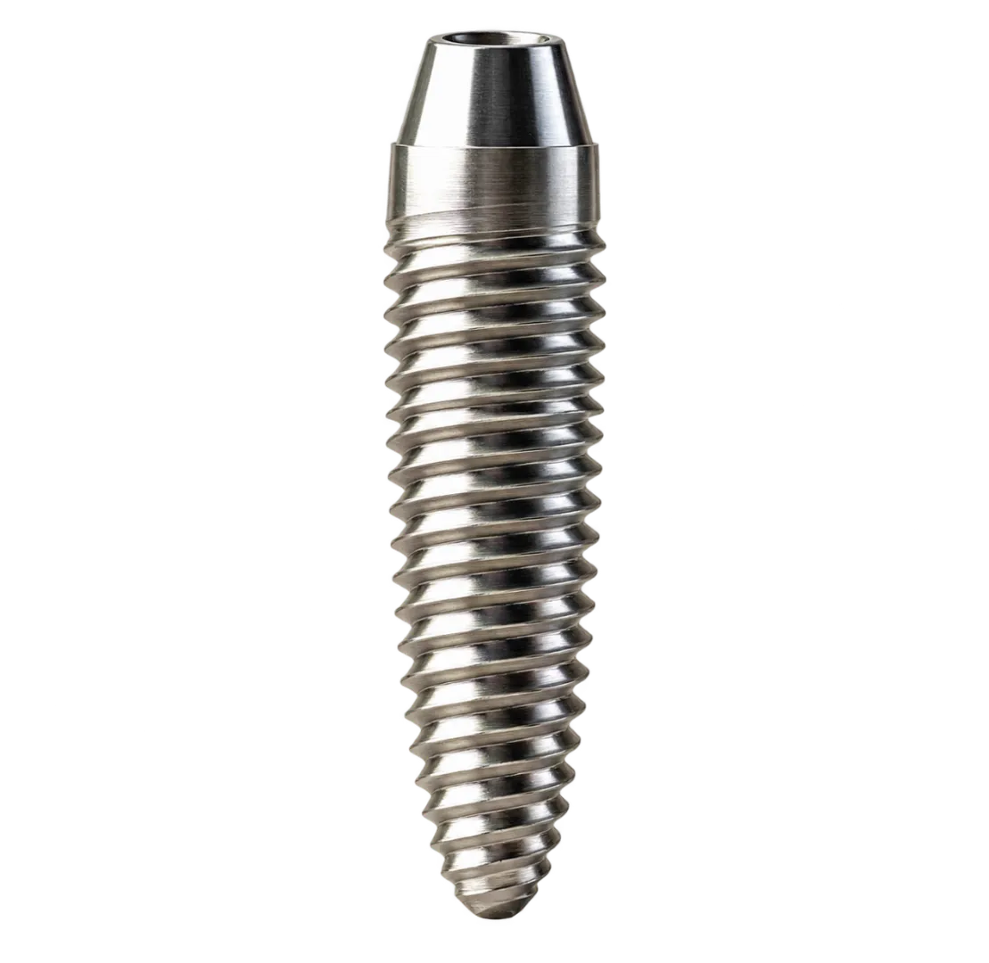 Titanium dental implant post