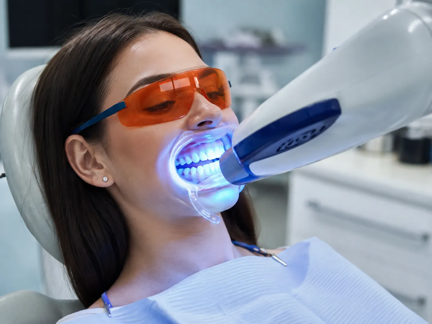 Professional laser whitening treatment