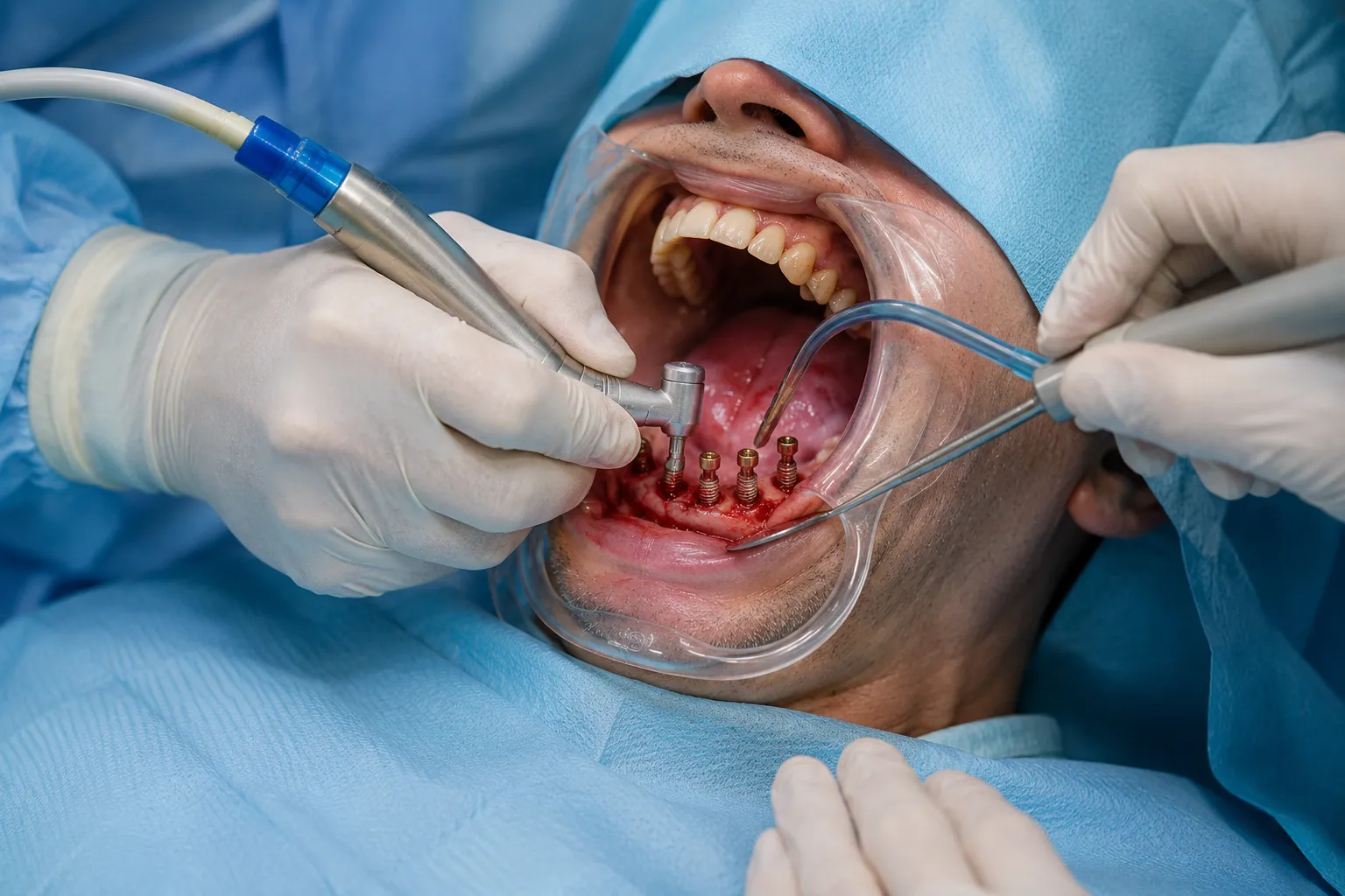 All-on-4 dental implant surgery